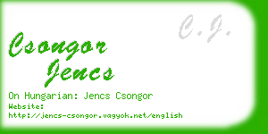 csongor jencs business card